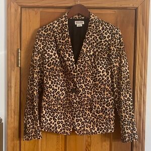 Michael Kors Leopard Print Blazer Sz 6